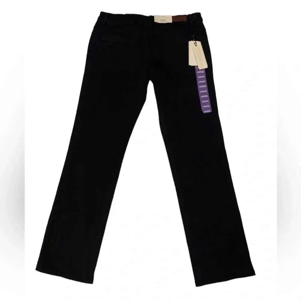 Parasuco 2016 Mid Rise Straight Leg Stretchy Black Size 14